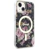 Guess GUHMP14SHCFWSK iPhone 14 / 15 / 136.1 czarny/black hardcase Flower MagSafe